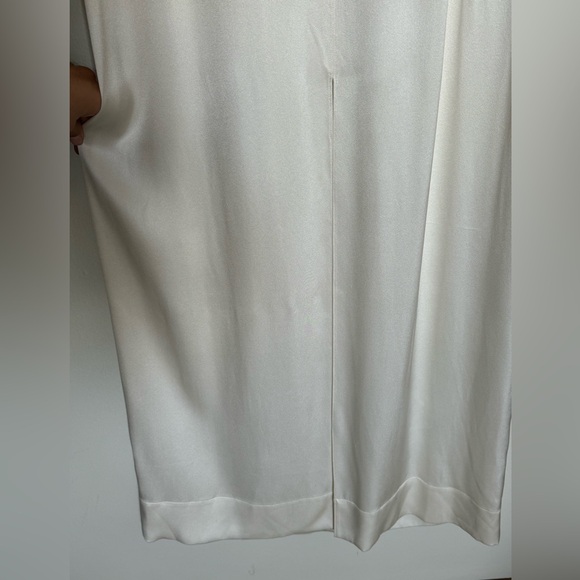 FRAME Silk Kaftan Maxi Dress White - Picture 6 of 12